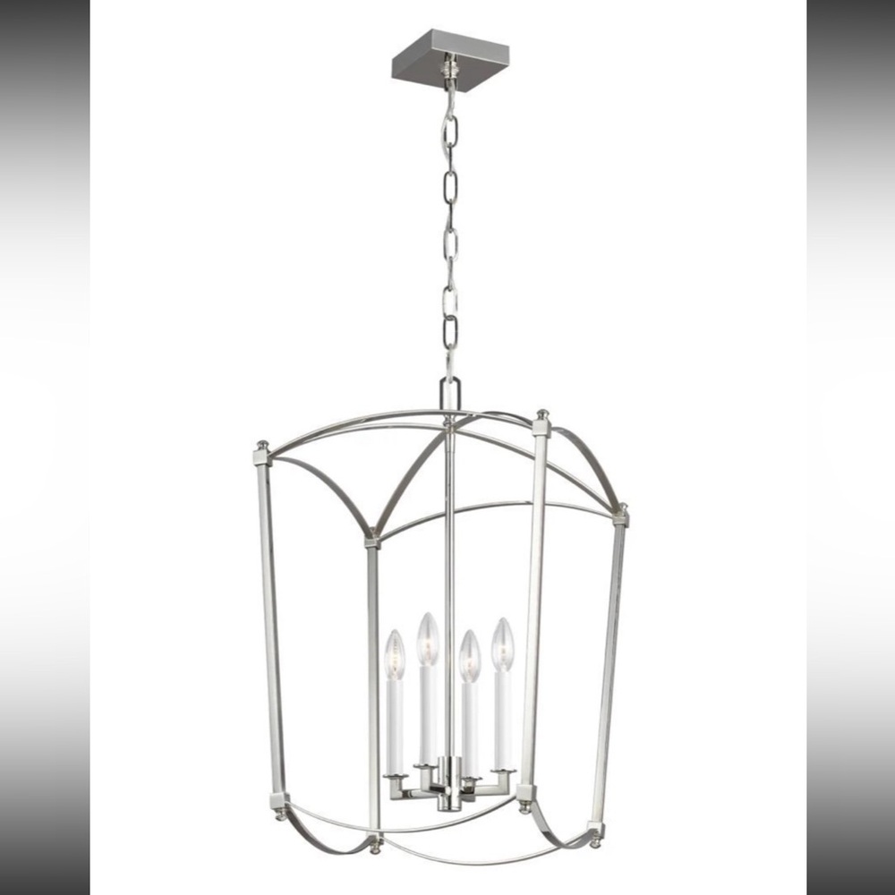New Gen Lighting Steel 4-Light Candle Hanging Lantern